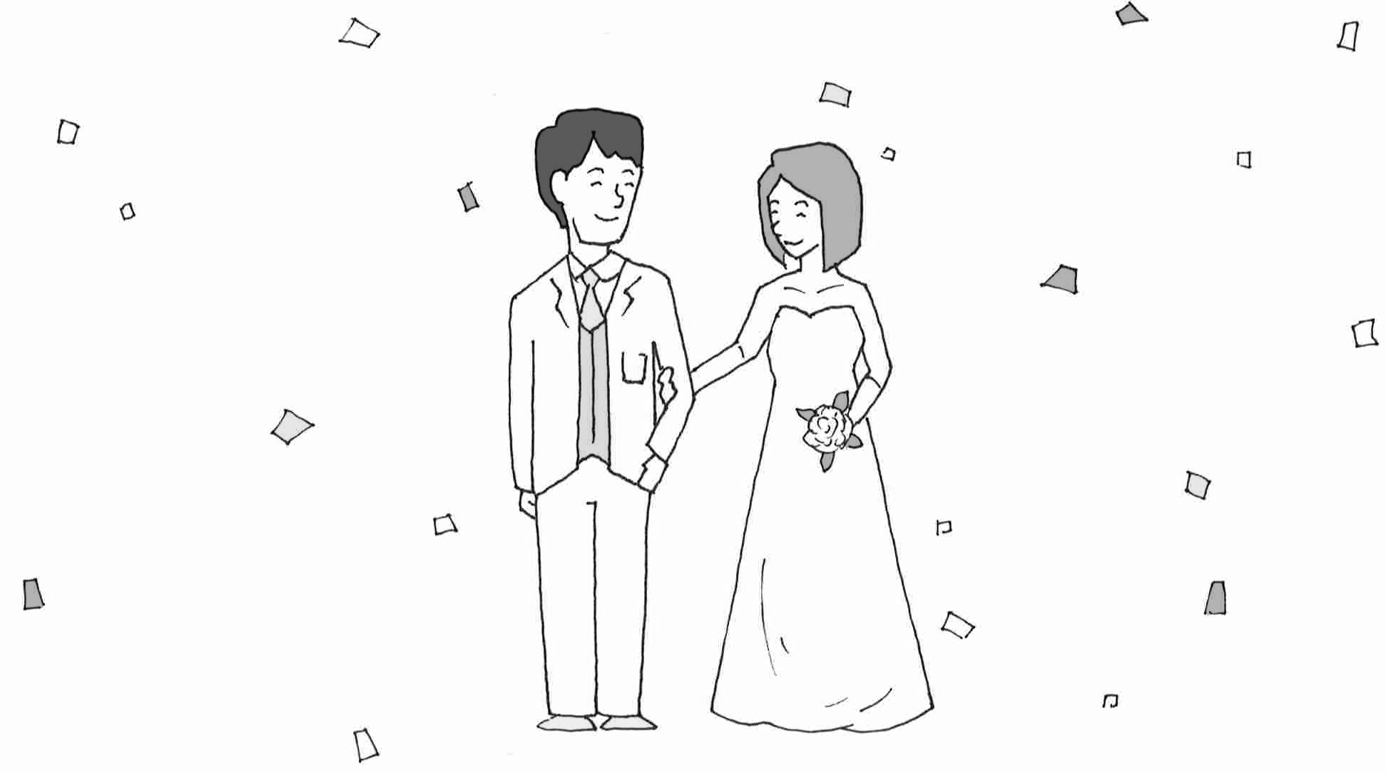 結婚式パラパラ漫画の画像